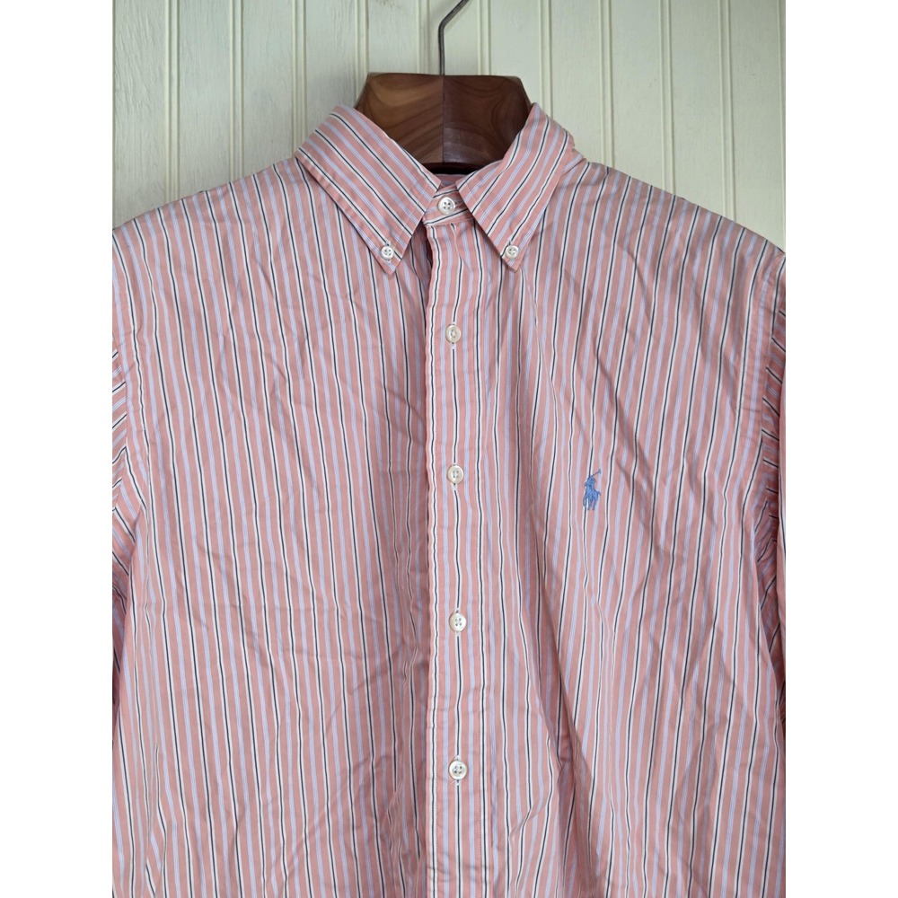 Ralph Lauren Pink Striped Button-Down Shirt
